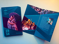 Brochure for the UC Berkeley TDPS 2015-2016 season, by Leila Singleton